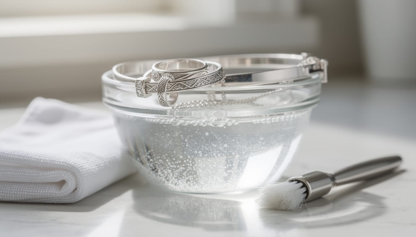 découvrez comment nettoyer efficacement vos bijoux en argent avec du vinaigre blanc pour leur redonner éclat et brillance naturellement.