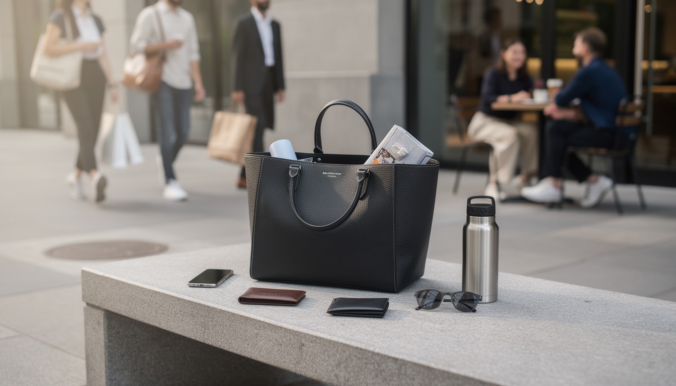 découvrez le leverage tote de balenciaga, un sac polyvalent et élégant, idéal pour accompagner toutes vos sorties quotidiennes avec style et praticité.